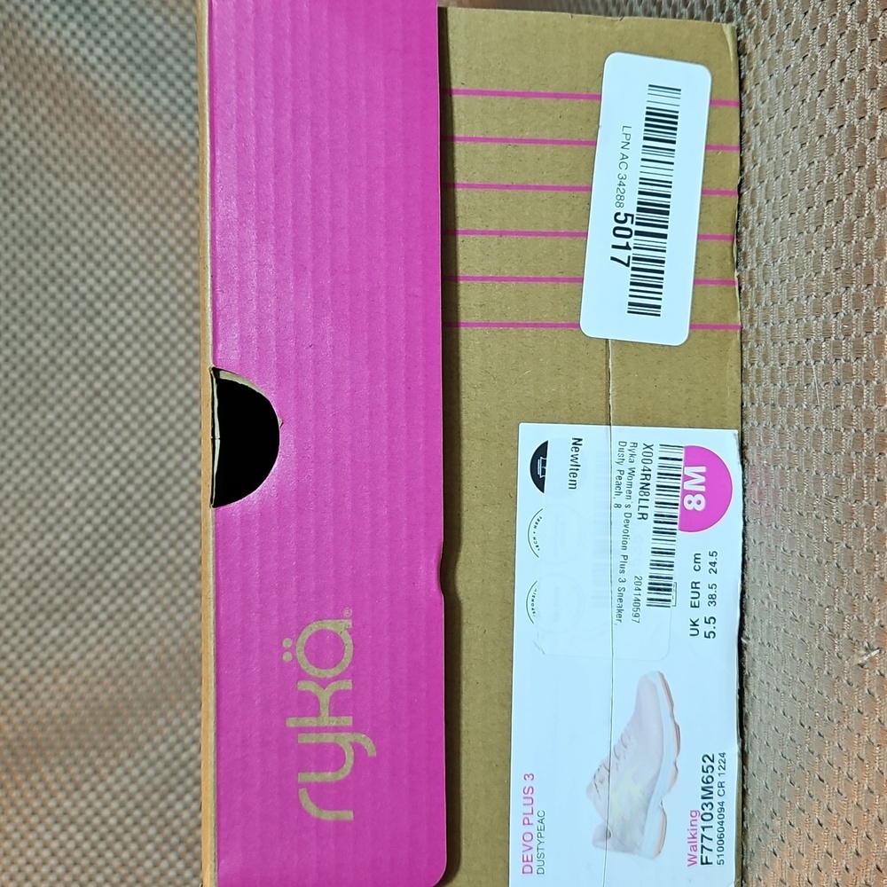 Ryka Devo Plus 3 Sneakers Dusty Peach 8M New in Box - Picture 9 of 9